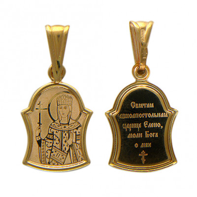 Икона нательная "Св. Елена" из красного золота 585 пробы фото