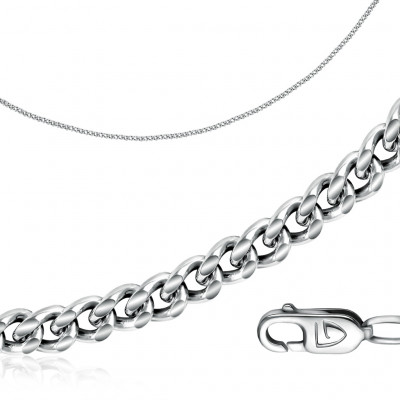 Браслет из серебра 925 пробы, плетение Панцирная с алмазкой 2-х сторон фото