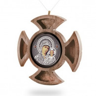 Образок "Казанская Богородица" из серебра 925 пробы фото