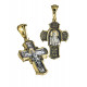 Крест "Князь Владимир" из серебра 925 пробы с позолотой и чернением