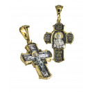 Крест "Князь Владимир" из серебра 925 пробы с позолотой и чернением