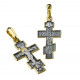 Крест "Осьмиконечный" из серебра 925 пробы с позолотой и чернением