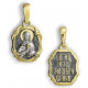 Икона нательная "Святая Иулия" из серебра 925 пробы с позолотой и чернением