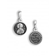 Икона нательная "Святая Надежда" из серебра 925 пробы с чернением фото