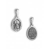 Икона нательная "Святая Анастасия" из серебра 925 пробы с чернением фото