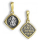 Икона нательная "Святая Татьяна" из серебра 925 пробы с позолотой и чернением