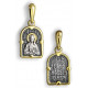 Икона нательная "Святая Дарья" из серебра 925 пробы с позолотой и чернением