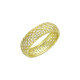 Обручальное кольцо с бриллиантами из желтого золота 750 пробы