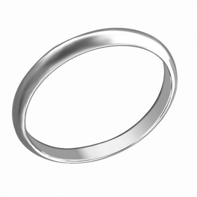 Обручальное кольцо из белого золота 585 пробы фото
