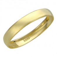 Обручальное кольцо из желтого золота 585 пробы фото