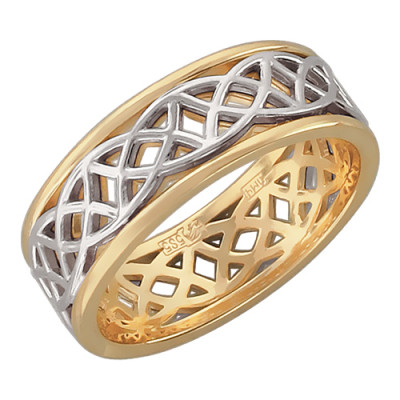 Золотые комбинированные кольца