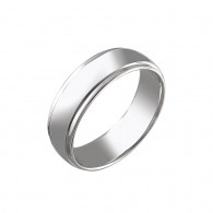 Обручальное кольцо из серебра 925 пробы фото