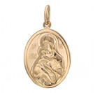 Икона Божией Матери Владимирская из красного золота 585 пробы цвет металла красный