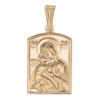 Икона Божией Матери Владимирская из красного золота 585 пробы фото