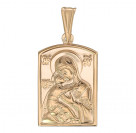 Икона Божией Матери Владимирская из красного золота 585 пробы
