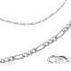 Цепь из серебра 925 пробы, плетение комбинированная 1х3 с алмазной огранкой 2-х сторон