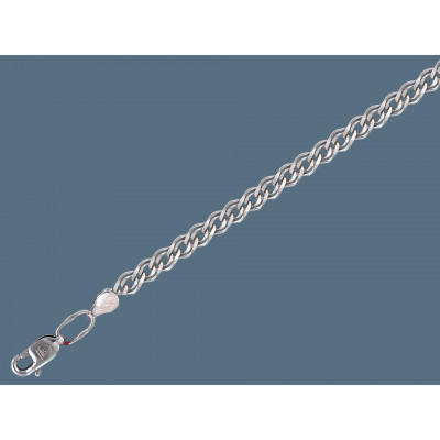 Цепь из серебра 925 пробы, плетение нонна с алмазной огранкой 2-х сторон фото