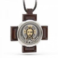 Крест "Спаситель" из серебра 925 пробы фото