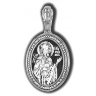 Подвеска "Святой благоверный Ярослав" из серебра 925 пробы с чернением фото