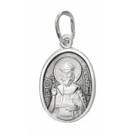 Именная  подвеска "Святой Юрий" из серебра 925 пробы фото