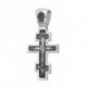 Крест из серебра 925 пробы с родиевым покрытием