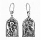 Подвеска "Казанская Богородица" из серебра 925 пробы с чернением
