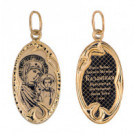 Образ иконы Божией Матери "Казанская" из золота 585 пробы