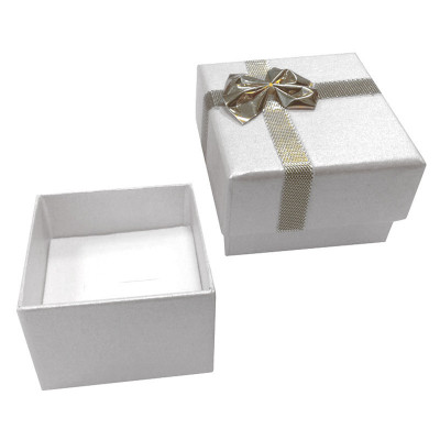 Футляр картонный с бантиком под кольцо или серьги бирюзовый  фото