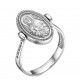 Кольцо "Святая Блаженная Матрона Московская" выполнено из оксидированного серебра 925 пробы