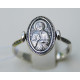 Кольцо "Святая Блаженная Матрона Московская" выполнено из оксидированного серебра 925 пробы
