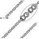 Литая цепь из серебра 925 пробы, ширина 8 мм