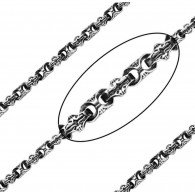 Литая цепь из серебра 925 пробы, ширина 4,5 мм