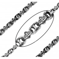 Литая цепь из серебра 925 пробы, ширина 6,3 мм