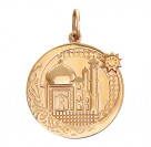 Подвеска с мусульманской символикой из красного золота 585 пробы цвет металла красный