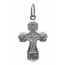 Крест из серебра 925 пробы с родиевым покрытием