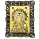 Икона Божией Матери Умягчение злых сердец (Семистрельная), дерево, серебро 925 пробы, 17,5х12,5 см
