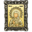 Икона Матрона Московская, дерево, серебро 925 пробы, 17,5х12,5 см