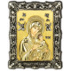 Икона Божьей Матери Неустанная помощь (Страстная), дерево, серебро 925 пробы, 17,5х12,5 см