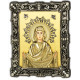 Икона Покров Пресвятой Богородицы, дерево, серебро 925 пробы, 17,5х12,5 см