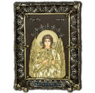 Икона Ангел-Хранитель, дерево, серебро 925 пробы, 16,0х12,0 см