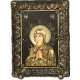 Икона Божьей Матери Неустанная помощь (Страстная), дерево, серебро 925 пробы, 18,0х13,0 см