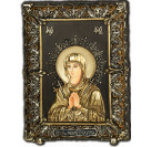 Икона Божьей Матери Неустанная помощь (Страстная), дерево, серебро 925 пробы, 18,0х13,0 см