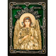 Икона Ангел-Хранитель, дерево, серебро 925 пробы, 14,0х10,0 см