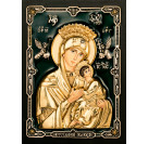 Икона Божьей Матери Неустанная помощь (Страстная), дерево, серебро 925 пробы, 14,0х10,0 см