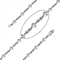 Литая цепь с узором из серебра 925 пробы, ширина 6,5 мм фото