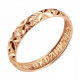 Поразительное православное кольцо Спаси и Сохрани "Трелистник" с алмазной обработкой из золота 585 пробы, ширина 3 мм