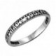 Узкое резное кольцо с молитвой "Спаси и сохрани" из серебра 925 пробы