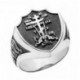 Охранный перстень "Спаси и Сохрани" из серебра 925 пробы с чернением