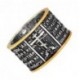 Охранное кольцо "Отче наш" из серебра 925 пробы с красной позолотой