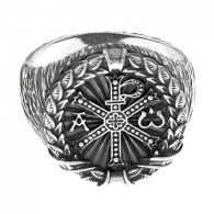 Кольцо "Хризма" из серебра 925 пробы с чернением фото